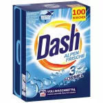 Skalbimo milteliai DASH Alpen Frische, 6 kg, 100 skalbimų, baltiems drabužiams