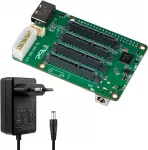 SATA HAT i&scaron;plėtimo plok&scaron;tė su 5 lizdais, skirta Raspberry Pi 5, PCIe maitinimui