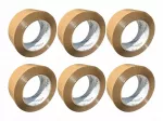 Ruda tylioji pakavimo juosta, 48 mm x 110 m, UNIVERSAL, 6 vnt.