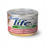 Katėms skirtas LIFE CAT tunų ir krevečių pa&scaron;aras, 8 x 150 g