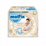 Sauskelės naujagimiams Molfix Pure&Soft 1 2-5kg 80 vnt.