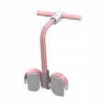 Elastinė treniruočių juosta su kojų pedalu, rožinė, namų sportui