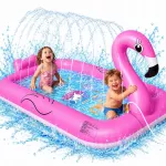 Vaiki&scaron;kas pripučiamas baseinas Flamingo su fontanu, XXL, sodui