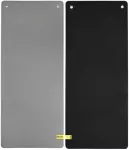 Pilka ir juoda fitneso kilimėlis HMS Premium, 1,5 cm, 140x60 cm, EVA