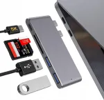 Thunderbolt 3 USB-C adapteris su USB 3.0 ir Micro SD/SD, 100 W, skirtas MacBook