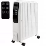 Alyvos radiatorius, 10 sekcijų, 2500 W, su laikmačiu, baltas, energiją taupantis