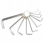 &Scaron;e&scaron;iakampių raktų rinkinys 1.5-10 mm 10 vnt TOPEX 35D954