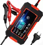 Akumuliatorių įkroviklis su LCD ekranu, 12V 6A, automatinis, su atkūrimo funkcija