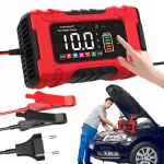 Akumuliatoriaus įkroviklis 12V 10A su LCD motociklams, automobiliams, vejos traktoriams