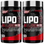 Riebalų degintojas Lipo 6 Black NUTREX, 394 mg kofeino, 2 vnt.