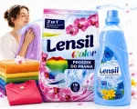 Skalbimo milteliai spalvotiems drabužiams LENSIL KOLOR 7 kg ir skalbinių mink&scaron;tiklis 2 l rinkinys