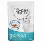 Drėgnas kačių maistas Concept for Life Sensitive, drebučiuose, 12 x 85 g