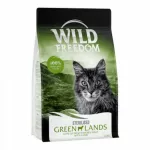Sausas pa&scaron;aras sterilizuotoms katėms Wild Freedom Green Lands su ėriena, 6,5 kg