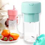 Ne&scaron;iojamas mini blenderis 500 ml, belaidis, rožinis