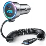 Automobilinis įkroviklis Joyroom JR CL07, 72W, USB-C ir USB-A, 1.6 m kabelis