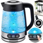 Elektrinis virdulys BERDSEN, stiklinis, 1,8 l, 2200 W, su temperatūros reguliavimu
