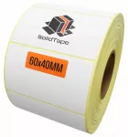 Terminės siuntų etiketės 60x40 mm, 1000 vnt., lipnios, baltos