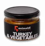 &Scaron;lapi gyvūnų pa&scaron;aras Animaldi, kalakutiena su daržovėmis, 0,2 kg
