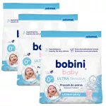 Skalbimo milteliai jautriai odai BOBINI BABY, baltiems drabužiams, 1,425 kg, 3 vnt., 57 skalbimai