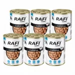 &Scaron;unų konservai Rafi su ėriena, 6 x 1240 g