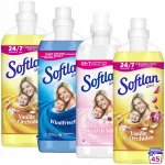 Skalavimo skystis Softlan koncentratų rinkinys MIX, voki&scaron;kas, 4 x 1 l, 180 skalbimų