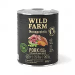 &Scaron;unų ėdalas WILD FARM, vienos rū&scaron;ies baltymai, kiauliena, 800 g, hipoalerginis