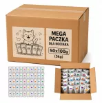 &Scaron;lapias kačiukų maistas, mai&scaron;elių rinkinys, 50 x 100 g, įvairūs skoniai