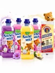 Audinių mink&scaron;tiklis Kuschelweich Pink Kiss, vanilės ir žiedų aromato, 4 x 1 l