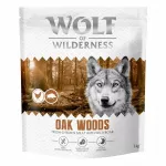 Sausas &scaron;unų pa&scaron;aras Wolf of Wilderness Oak Woods su &scaron;erniena, uogomis ir žolelėmis, 1 kg