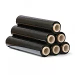 Juoda tempiamoji plėvelė, 6 vnt., 2,5 kg, nepermatoma, stipri