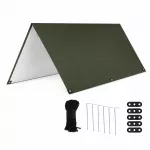 Palapinė 3x3 m, atspari vandeniui, su bushcraft priedais