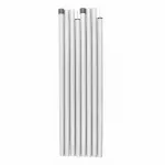 Stovyklavimo palapinės atraminiai metaliniai 25 mm stulpai, 8 vnt., 2,4 m, sidabriniai