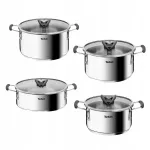 Puodų rinkinys Tefal Opti'Space G7378S55, 8 dalių, nerūdijantis plienas, indukcijai