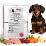 &Scaron;unų ėdalas &scaron;lapias, pauk&scaron;tiena, BARF, &scaron;aldytas, PREMIUM, 1 kg