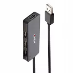 USB &scaron;akotuvas Lindy 42986, USB 2.0, 480 Mbit/s, juodas