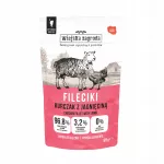 Drėgnas kačių pa&scaron;aras Wiejska Zagroda su vi&scaron;tiena ir ėriena, 85 g
