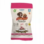 &Scaron;unų skanėstai SERRANO su ėriena, pusiau mink&scaron;ti, dresūrai, 100 g