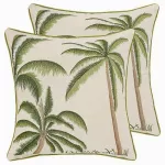 Dekoratyvinės medvilninės pagalvių užvalkalai 45x45 cm, 2 vnt., PALM GREEN