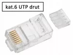 Tinklo ki&scaron;tukas RJ45 UTP cat.6, AWG24-27, 10 vnt.