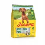 Sausas pa&scaron;aras &scaron;unims Josera Daily Menu Adult Duck, 900 g, su antiena, lengvai vir&scaron;kinamas