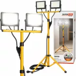 Statybinė LED prožektorių lempa su trikojų, 2 x 100W