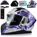 Motociklininkų &scaron;almas CGM 311A BLAST, baltas, moterims, su antifog ir Blend funkcija, ECER 22.06