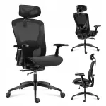 Ergonomi&scaron;ka biuro kėdė Huzaro Combat 7.3, juoda, tinklelis