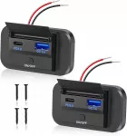 Automobilinis USB-C įkroviklis, 36W, 12V, 2 dalių komplektas