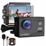 Veiksmo kamera 4K 60FPS, atspari vandeniui 40 m, WiFi, priedai, 2 baterijos 1200mAh