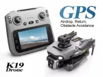 GPS dronas K19 MAX su 8K kamera, kliūčių vengimu, 4,5&rdquo; ir FPV