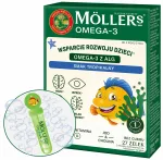 Guminukai su omega-3 i&scaron; dumblių, tropinio skonio, be cukraus, su vitaminu D ir cholinu, M&Ouml;LLER'S