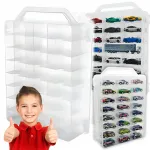 Vaiki&scaron;ka HOT WHEELS lagaminė lentyna mažiems automobiliukams, uždaroma