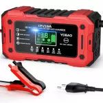 Automobilio įkroviklis 12V 15A, AGM, GEL, LiFePO4, LCD ekranas, automatinis remonto režimas