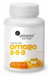 Omega 3-6-9 270/200/195 mg ALA EPA DHA maisto papildas, 90 kapsulių, Aliness